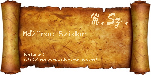Móroc Szidor névjegykártya